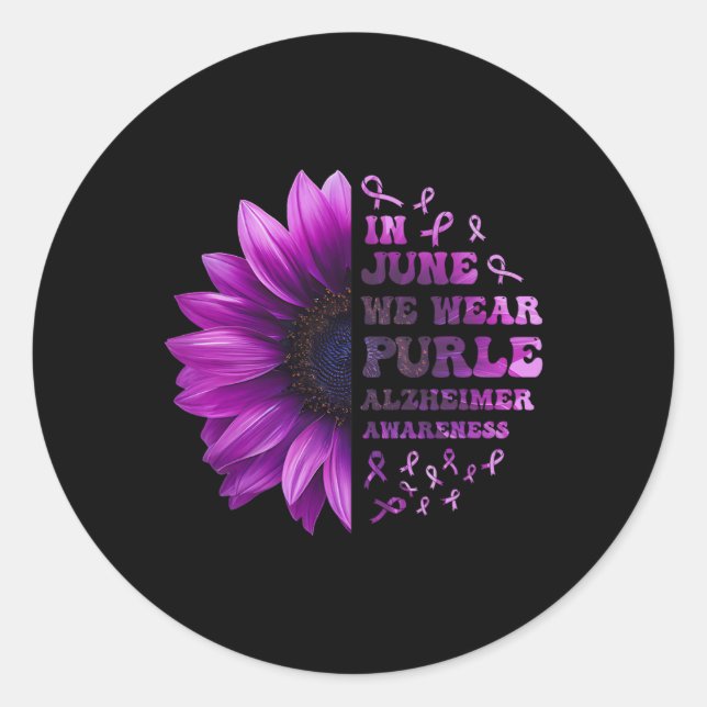 Memories Problem Heimerheimer Purple Heimerheimer' Classic Round Sticker (Front)