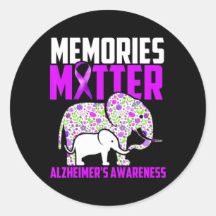 Memories Problem Heimerheimer´s Awareness Elephant Classic Round Sticker