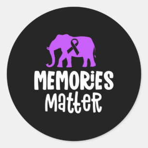 Memories Problem Heimerheimer Shirt Purple Ribbon Classic Round Sticker