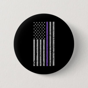 Memories Problem Heimerheimer Usa Flag Purple Stri 6 Cm Round Badge