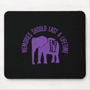 Memories Problem Purple Elephant And Text Heimerhe Mouse Pad