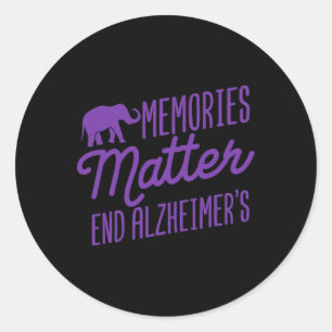 Memories Problem Purple Elephant Classic Round Sticker