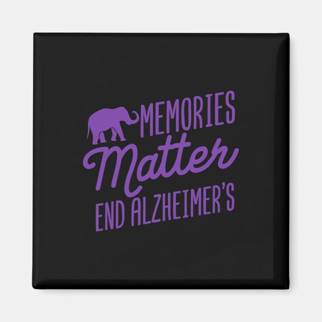 Memories Problem Purple Elephant  Magnet (Front)