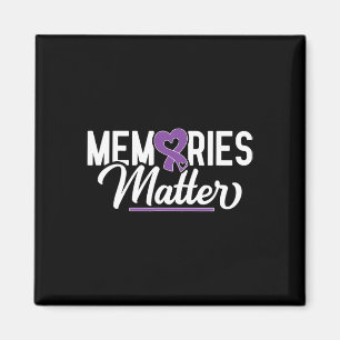 Memories Problem Purple Ribbon Dementia Warrior Magnet