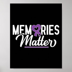 Memories Problem Purple Ribbon Dementia Warrior Poster