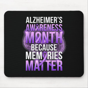 Memories purple ribbon alzheimer’s awareness month mouse pad