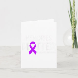 Memories Purple Ribbon Heimers Awareness _2  Card