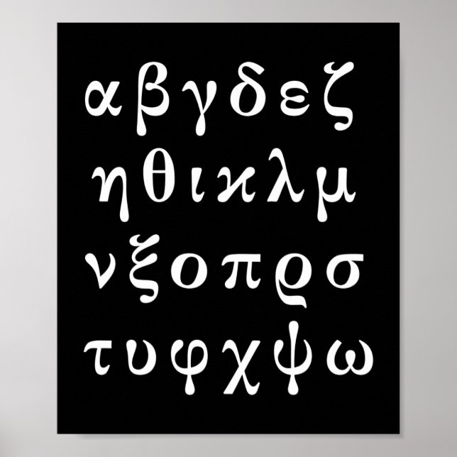memorise greek alphabet poster (Front)