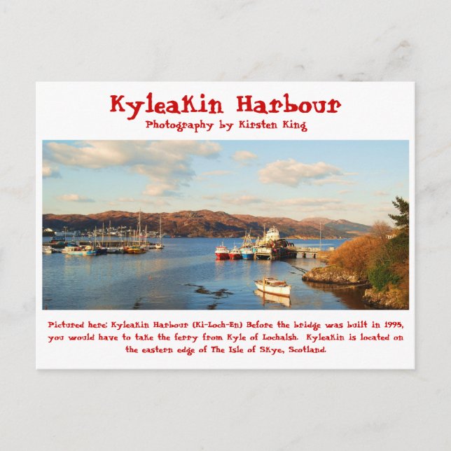 memory 2 078, Kyleakin Harbour, Photography by ... Postcard (Front)