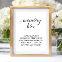 Memory Box Guest Book Leave Message Wedding Sign