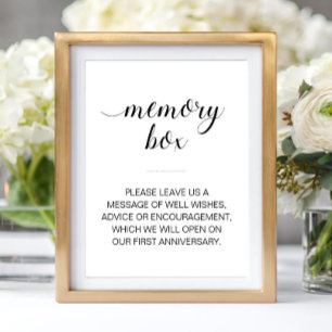 Memory Box Guest Book Leave Message Wedding Sign