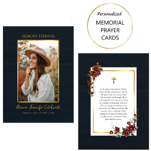 Memory Eternal Photo Orthodox Prayer Card