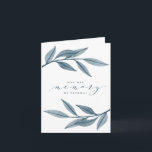 Memory eternal sympathy card<br><div class="desc">The Orthodox Christian saying for remembering those who've passed is surrounded by stylised watercolor leaves. The text - "may her memory be eternal" - is editable for a male. The inside text is from the Orthodox memorial service,  but is editable for you to add your own custom words.</div>