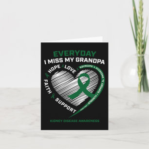 Memory Gifts Miss My Grandpa Kidney Disease Awaren Card