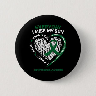 Memory Gifts Miss My Son Kidney Disease Awareness 6 Cm Round Badge