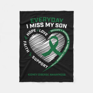 Memory Gifts Miss My Son Kidney Disease Awareness  Fleece Blanket