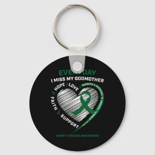 Memory Gifts Women Godmother Kidney Disease Awaren Key Ring