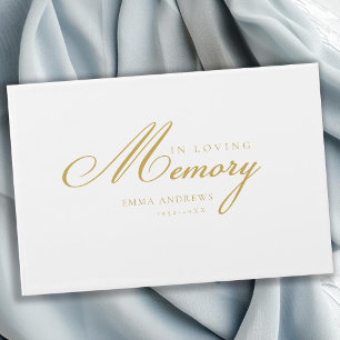 Memory "In Loving memory" White Guest Book