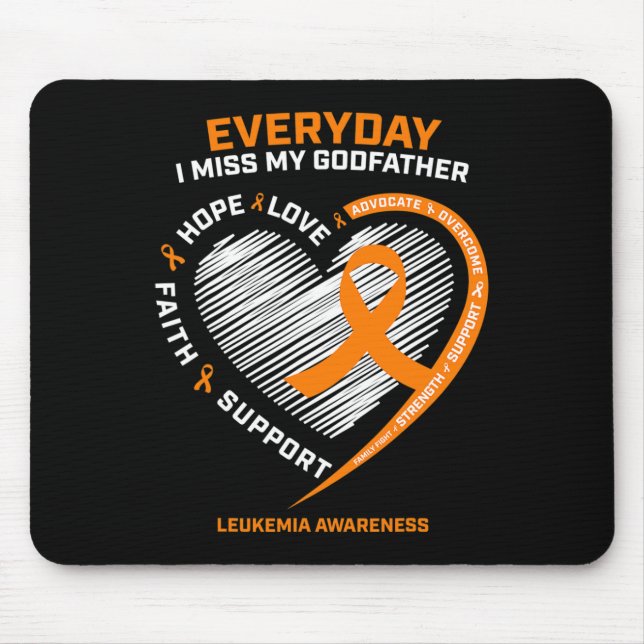Memory In Remembrance Of Godfather Leukaemia Aware Mouse Pad (Front)