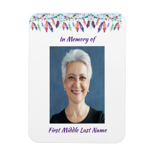 Memory Keepsake  Feathers Boho Tribal Native Magnet