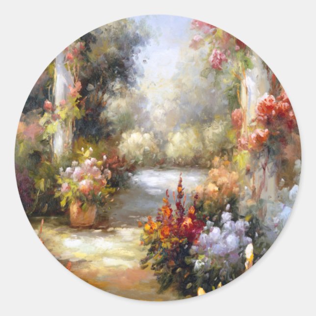 Memory Lane I Classic Round Sticker (Front)