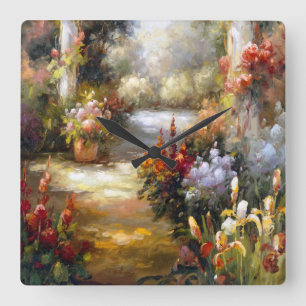 Memory Lane I Square Wall Clock