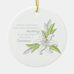 Memory Lily Ceramic Ornament
