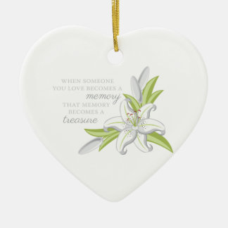 Memory Lily Ceramic Ornament