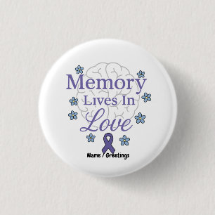 Memory Lives In Love Alzheimer’s Awareness 3 Cm Round Badge