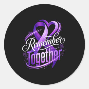 Memory loss alzheimer awareness month remember classic round sticker