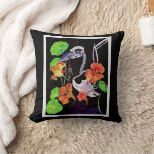 Memory Maps Autumn Vibes Raven skeleton Poster Tot Cushion
