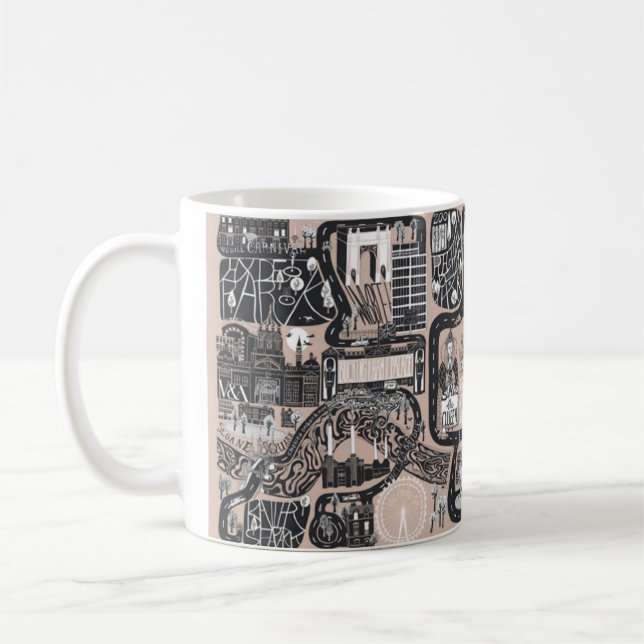 MEMORY MAPS MUG, ROSE // LONDON  COFFEE MUG (Left)