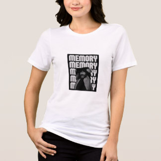Memory Minimal Black and White Typography T-Shirt Tri-Blend Shirt