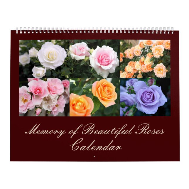 Memory of Beautiful Roses Calendar カレンダー (Cover)