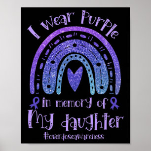 Memory Of Daughter Wear Pruple Overdose Awareness Poster