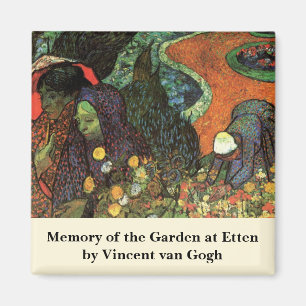 Memory of the Garden at Etten by Vincent van Gogh Magnet