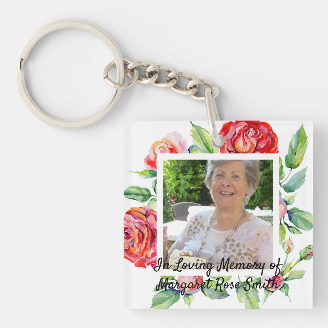Memory Photo Keychain Bereavement Loss Memorial (Front)