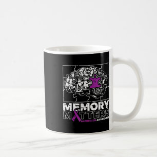 Memory Problem Purple Ribbon Brain Puzzle Heimerhe Coffee Mug
