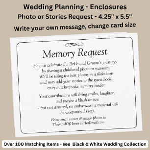 Memory Request Enclosure - Black White Infinity