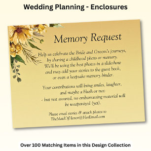 Memory Request - Golden Yellow Enclosure Card