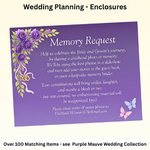 Memory Request - Purple Mauve Flowers & White
