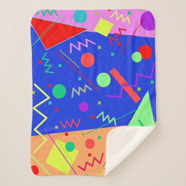 Memphis #53 sherpa blanket (Front)