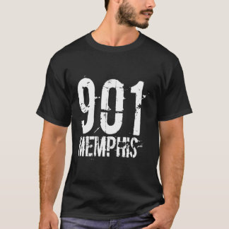 Memphis 901 Area Code Distressed T-Shirt