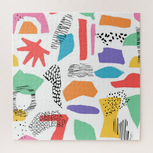 Memphis Art: Grunge Surface Design Jigsaw Puzzle