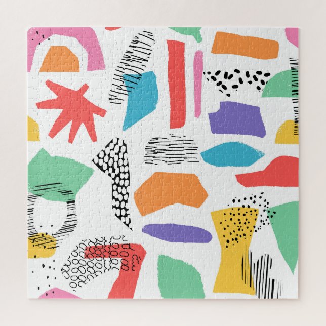 Memphis Art: Grunge Surface Design Jigsaw Puzzle (Vertical)