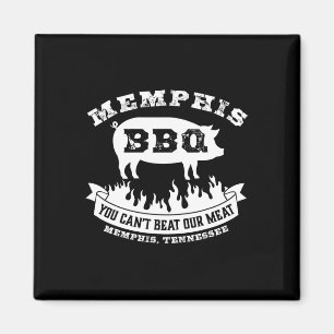 Memphis Bbq You Can't Beat Our Meat Bbq Magnet
