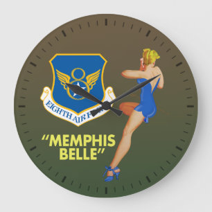 "Memphis Belle" 8th Air Force Large Clock