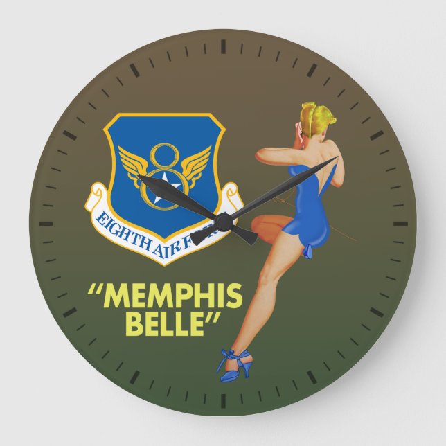 "Memphis Belle" 8th Air Force Large Clock (Front)