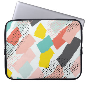 Memphis brush strokes: vintage pattern. laptop sleeve