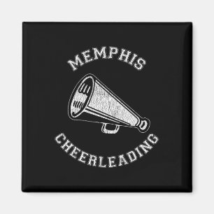 Memphis Cheer Distressed Retro 90's Cheerleader Magnet